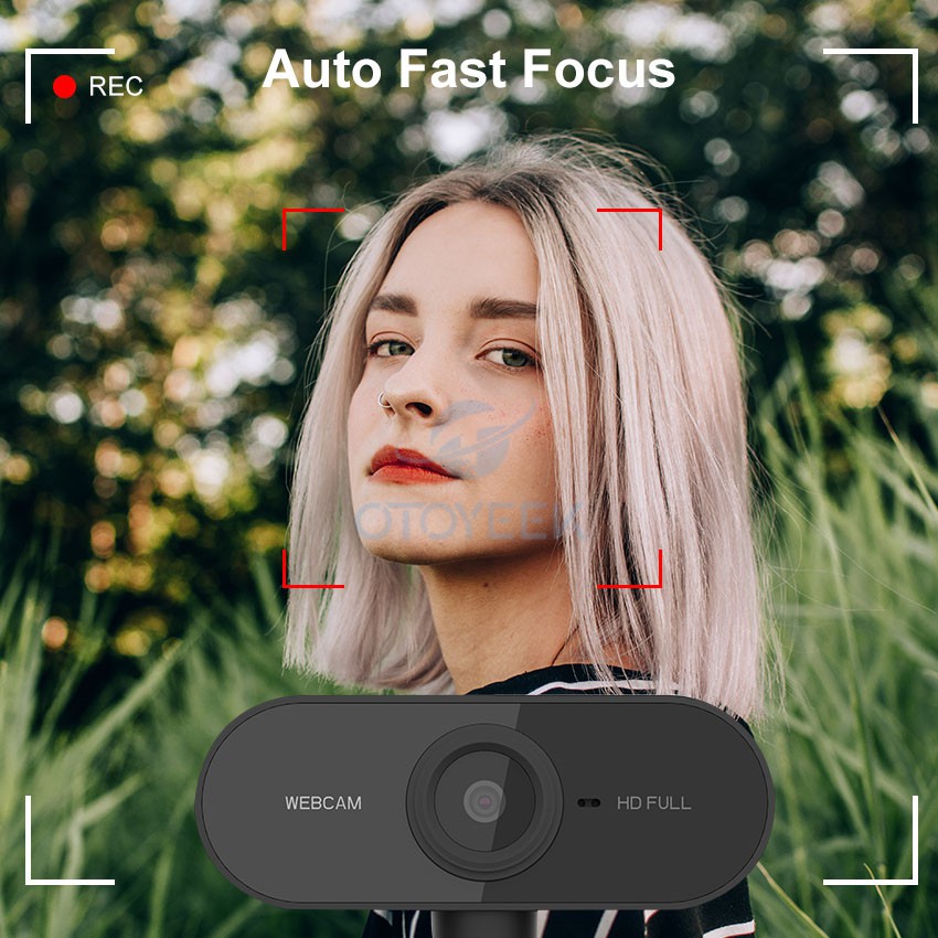 Webcam OTOYEEK dùng gọi video camera HD lấy nét tự động tích hợp micro chống ồn kết nối USB cho máy tính