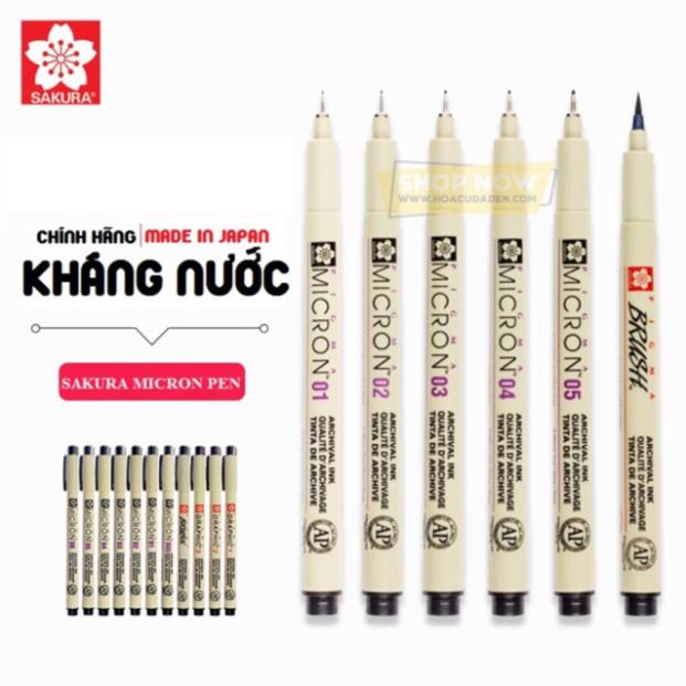 Bút Line Đen Kháng Nước Sakura Micron