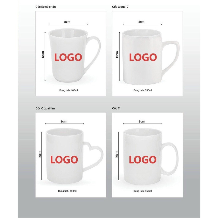 IN LOGO THEO YÊU CẦU LÀM QUÀ TẶNG CA, CỐC, LY SỨ BÁT TRÀNG đơn thấp nhất từ 10 sản miễn phí làm market đơn hàng từ 10 sả