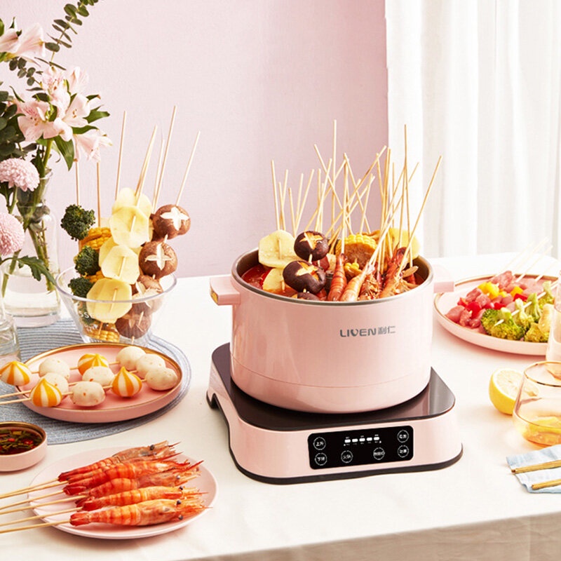 Nồi nấu lẩu tự động KAIMEIDI thiết kế tiện lợi cho 3-4 người