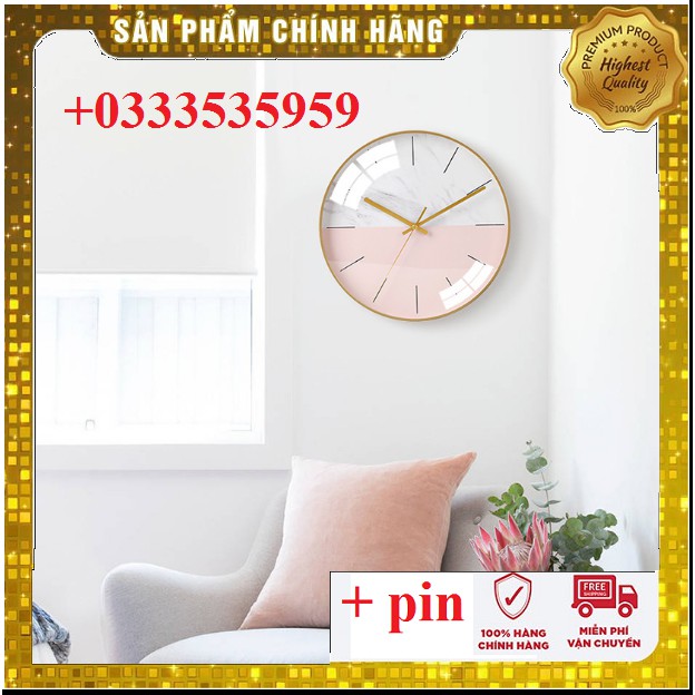 [ Chính Hãng ][ Hủy Diệt ] Đồng hồ treo tường quartz cao cấp kim trôi