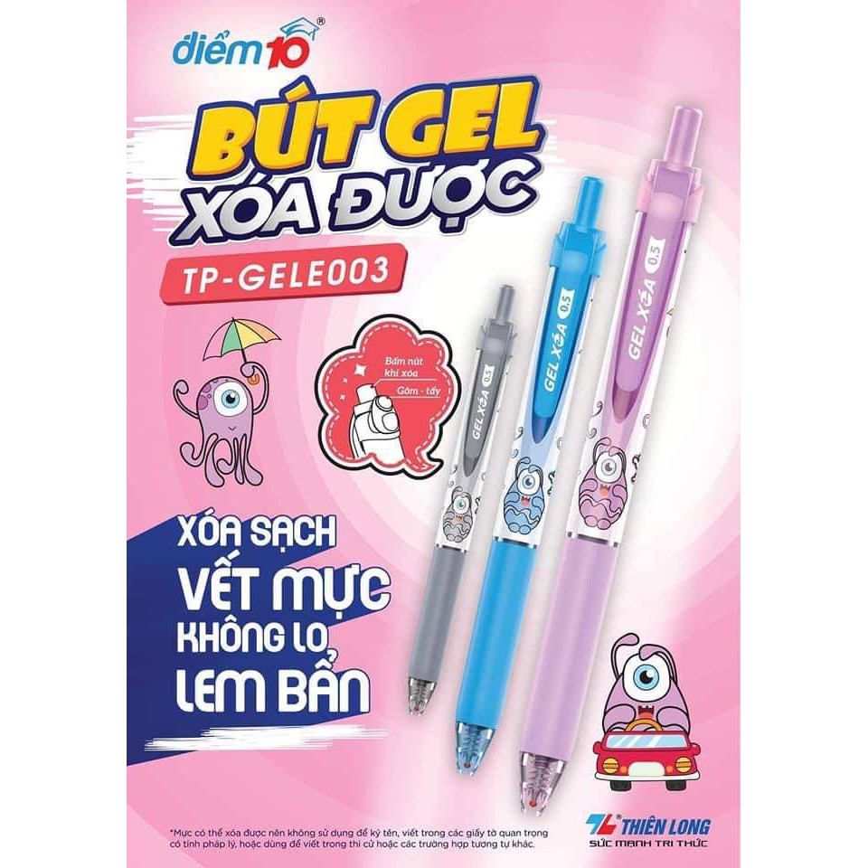 Bút Gel Xóa (Tẩy) Được Mondee Điểm 10 TP-GELE003 (Vỉ 2 cây) sản phẩm đảm bảo an toàn và cam kết hàng đúng như mô tả