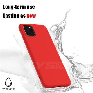 Liquid Silicone Casing iPhone 11 Pro Max【With Liquid Strap】Soft Candy Color TPU Cover Case