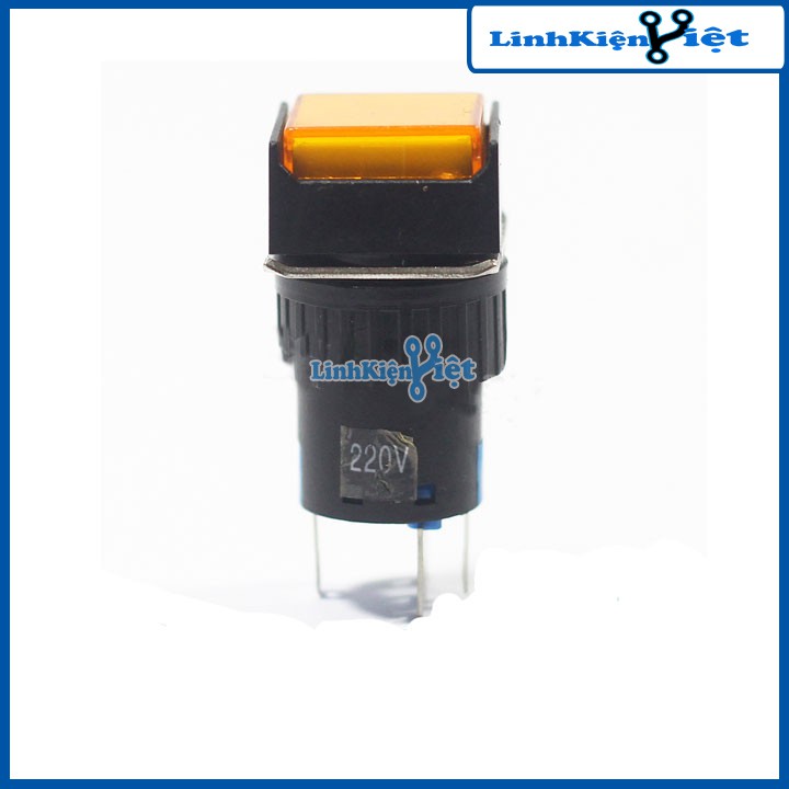 Nút nhấn đề chữ nhật 220VAC LA16J-11D nhấn nhả có đèn