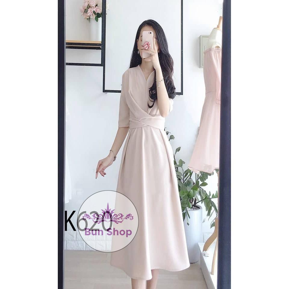 ĐẦM BE TAY LỠ DÁNG XÒE K620 - Bun Shop (Hàng may thiết kế ,ảnh thật shop tự chụp)