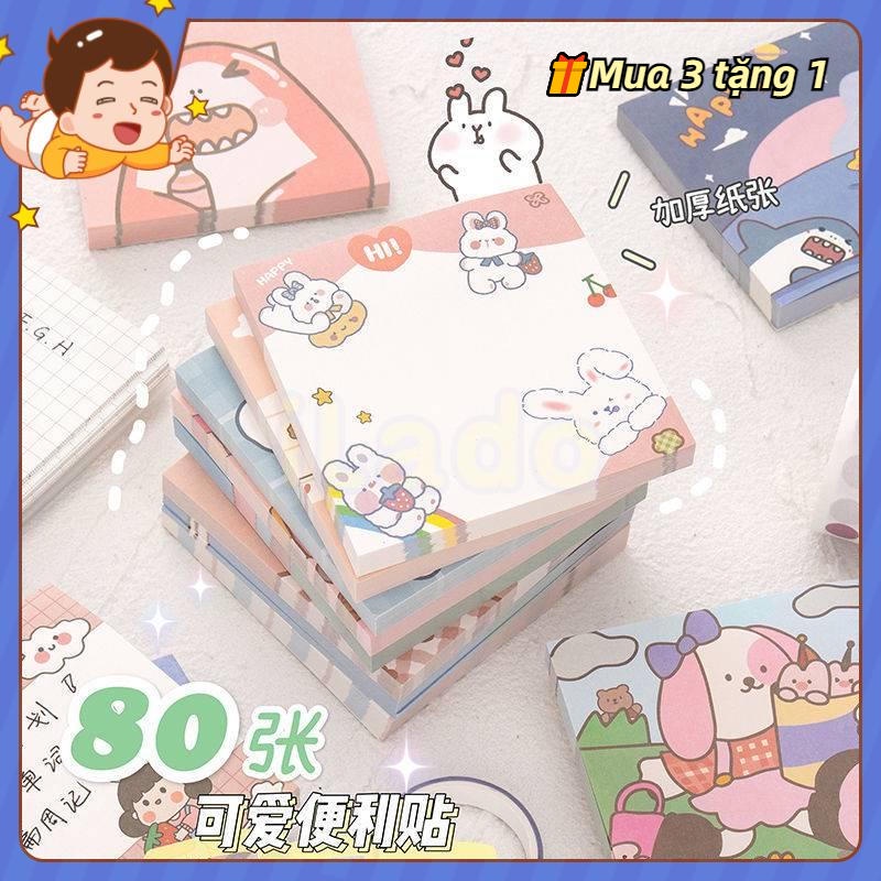 ⭐ iLado ⭐  Tập giấy ghi 80 tờ Giấy note sticky giấy dán ghi chú post-it phimy note giấy nhớ  Ghi Chú Văn phòng phẩm thiết bị văn phòng