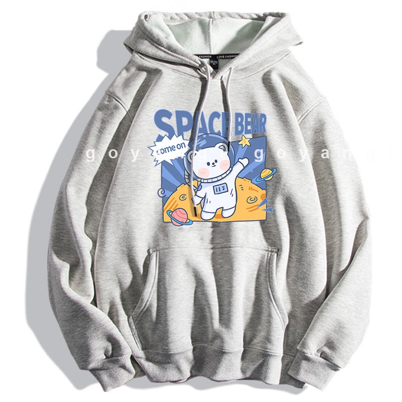 Áo Hoodie GYG Unisex Space Bear Form Rộng Oversize Phong Cách Hàn Quốc | BigBuy360 - bigbuy360.vn