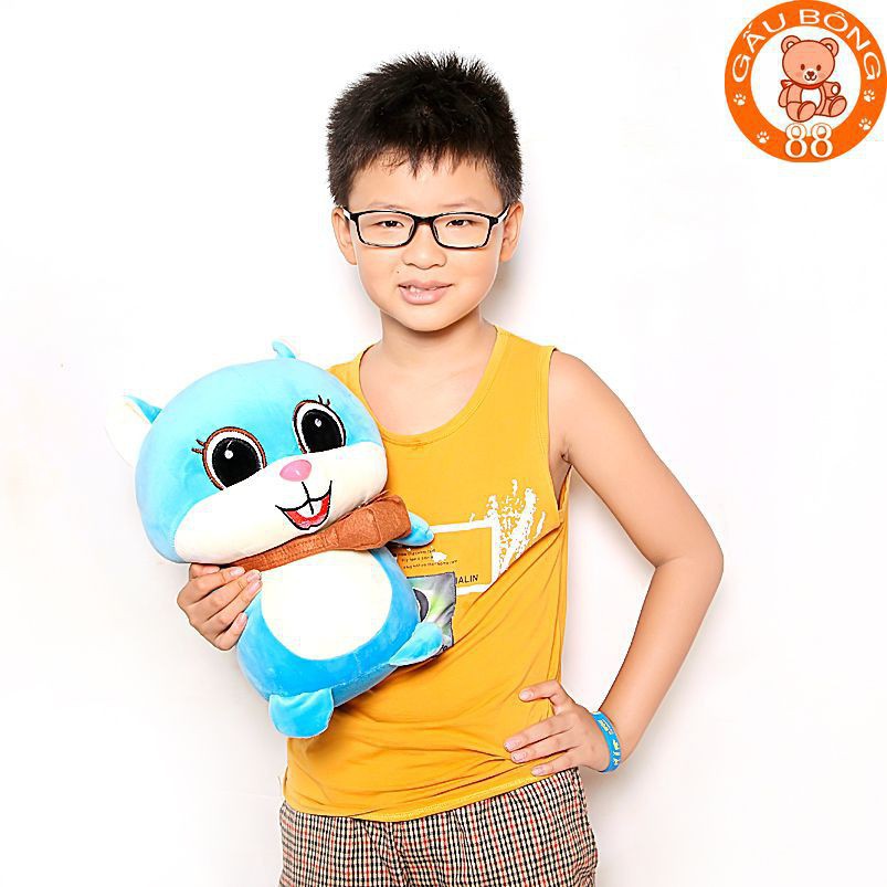 Gấu bông sóc túi xanh cao cấp size 50cm cực đẹp và chất lượng ( bông gòn trắng 100 % )