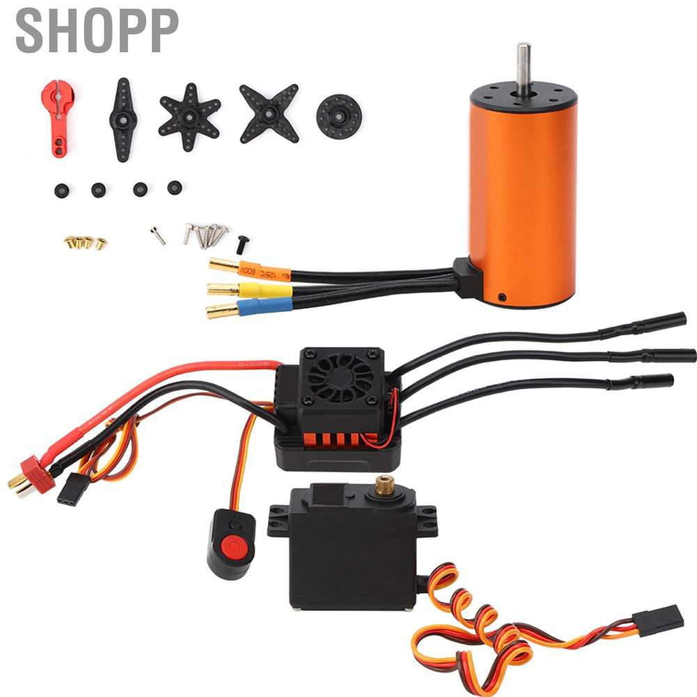 RC Động Cơ Không Chổi Than 80a Esc + 3670 Motor M1500 15kg Cho Động Cơ Servo