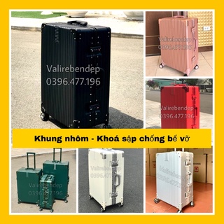 Vali kéo du lịch khung nhôm valy nhựa khung nhôm thời trang size 20, size 24, size 29 khóa TSA