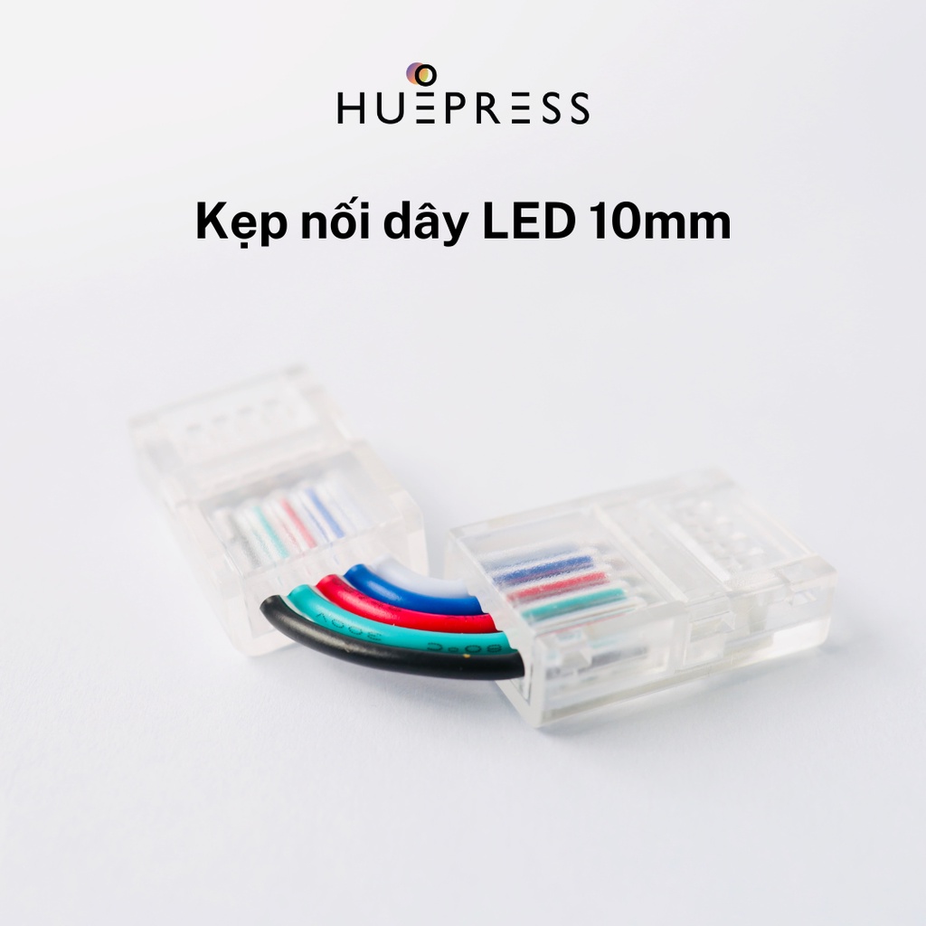 Phụ kiện HuePress nối góc vuông 10 mm 5 chân dạng ghim bấm kết hợp dây cáp