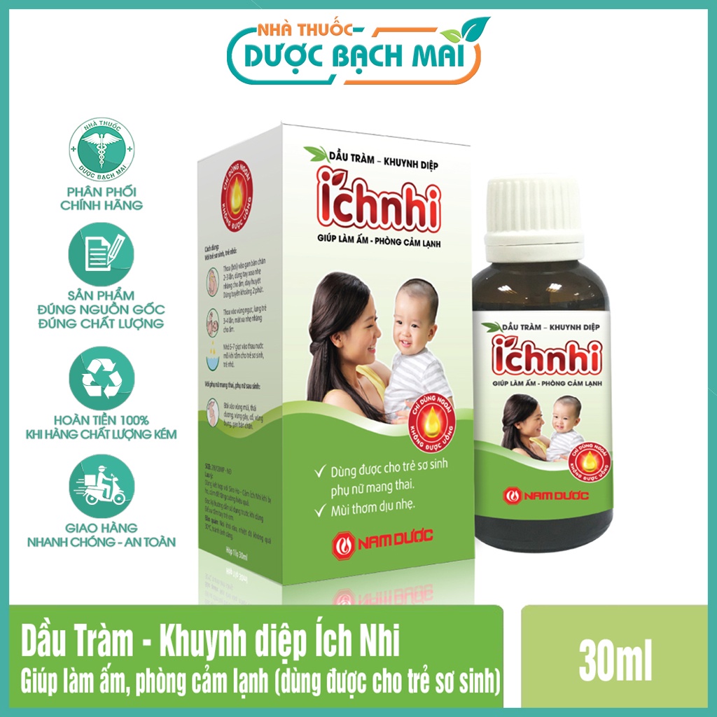 Dầu tràm ích nhi - Chính hãng Công ty Nam Dược - Chai 30ml