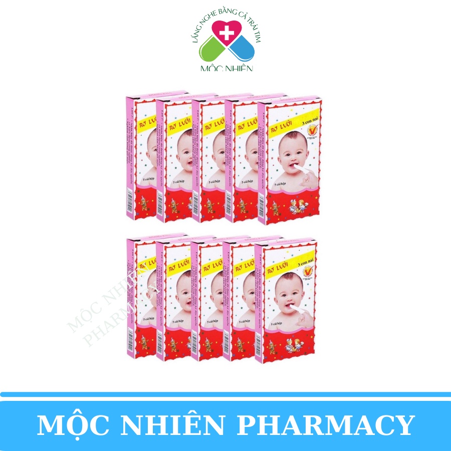 Rơ Lưỡi Cho Bé, Rơ Lưỡi Đông Pha 3 Con Nai, Gạc Rơ Lưỡi Đông Pha, Hộp 5 Chiếc, Mộc Nhiên Pharmacy