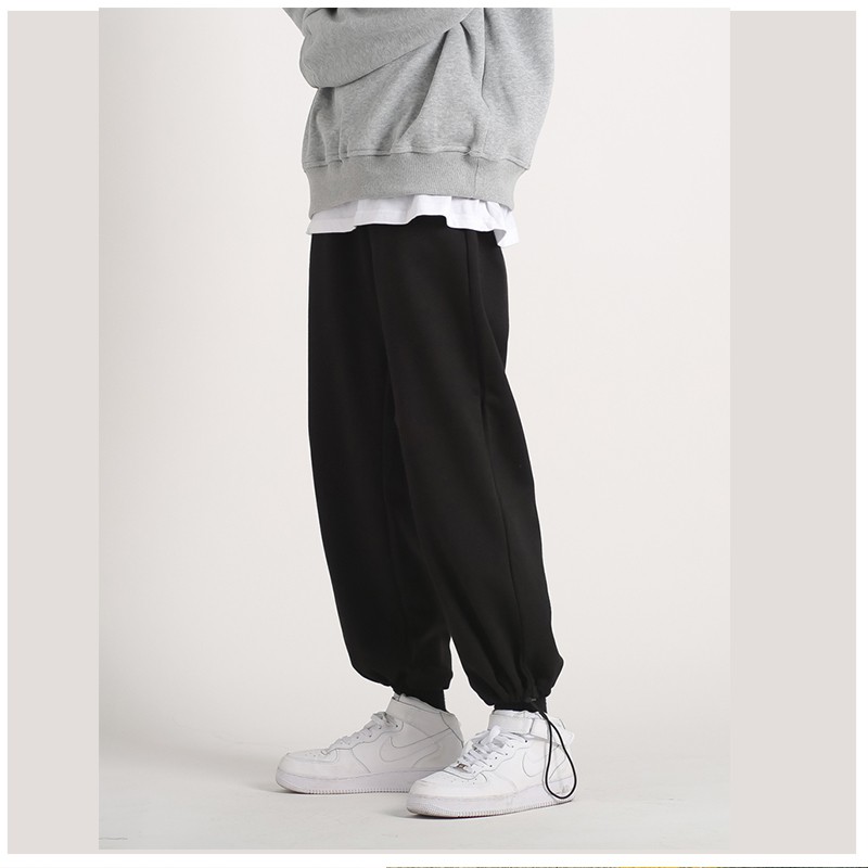 Quần jogger unisex ống rộng bo chun phong cách thể thao phong cách Hàn Quốc QJ21