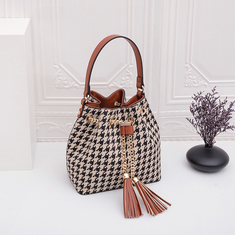 Túi đeo chéo vai IELGY khổ lớn họa tiết caro thời trang sành điệu cho nữ