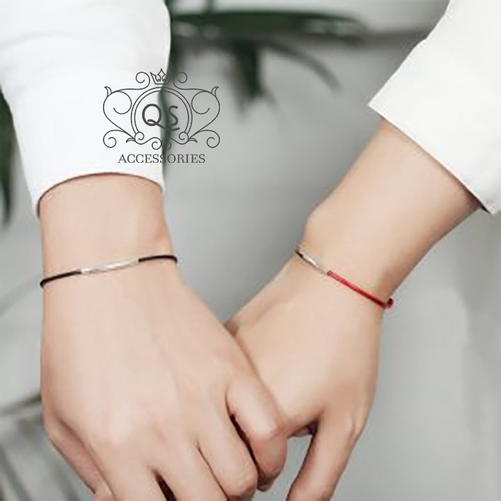 Vòng tay charm bạc ống lắc tay dây chỉ may mắn S925 GEOMETRIC Lucky Silver Bracelet QA SILVER