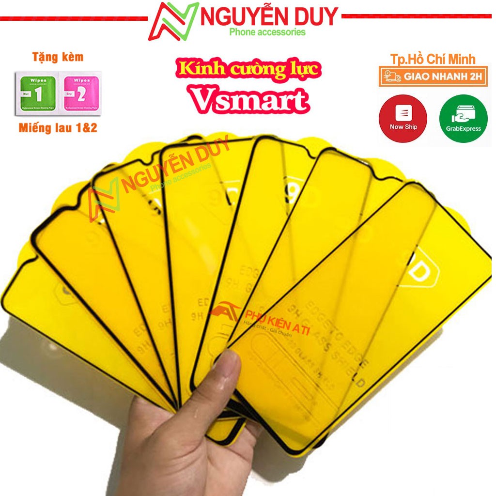 Kính cường cường lực Vsmart Joy 4/ Live 4/ Aris/ Aris Pro/ Active 3/ Star 4, Star 3/ Joy 3/ Joy2Plus- Full màn hình