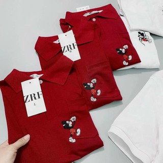 ÁO PHÔNG POLO TRẮNG/ ĐỎ CHUỘT