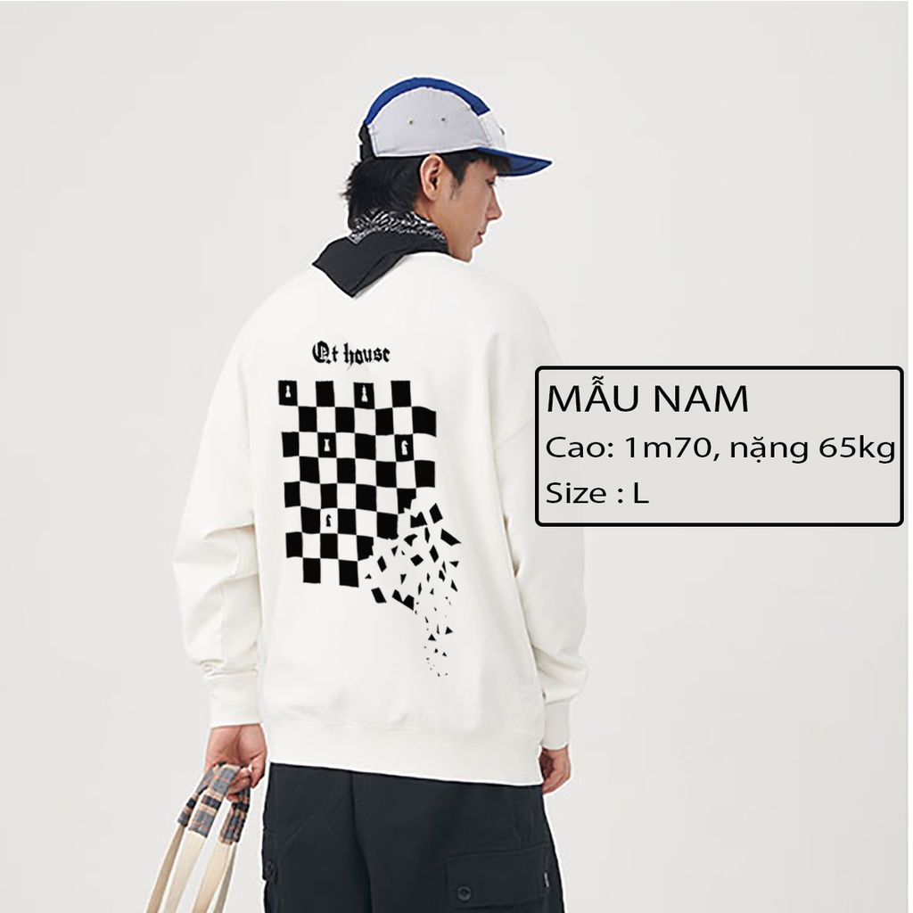 [Mã 12FASHIONSALE1 giảm 10K đơn từ 50K] Áo sweater unisex nam nữ form rộng Qt.house nỉ dài tay SWBC02 | BigBuy360 - bigbuy360.vn