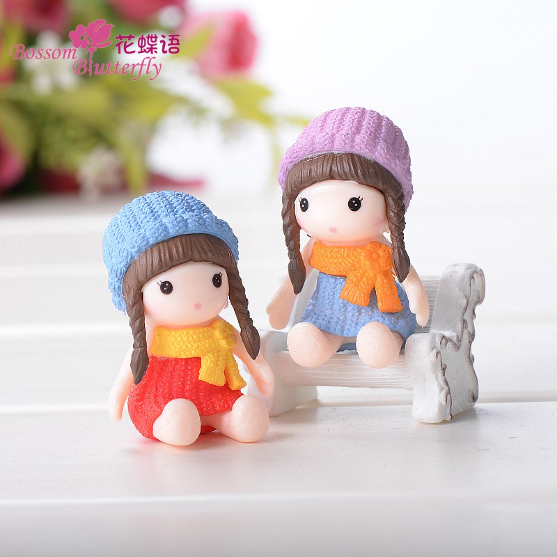 Bộ 2 búp bê tóc bím xinh xắn Minidoll