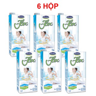 Combo 6 hộp Sữa tiệt trùng Vinamilk Flex không đường 1L