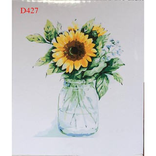 D427 Tranh tô màu theo số sơn dầu số hóa ARTSHOP đã căng khung sẵn và dầu phủ bóng