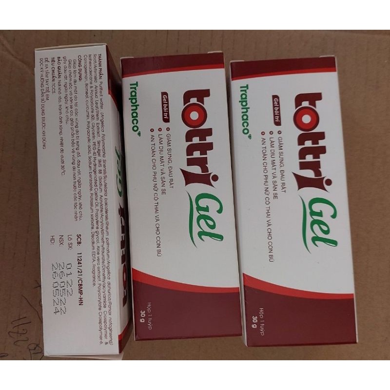 Gel bôi trĩ TOTTRI GEL - Tube 30g