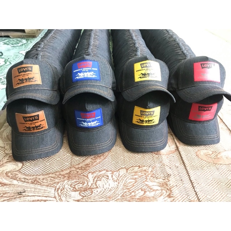 Mũ lưỡi trai, nón kết jeans levis logo da nổi