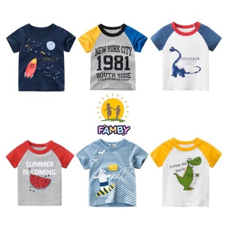 Áo thun cho bé áo cộc tay Famby in hình dễ thương