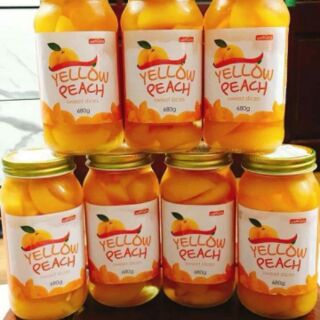 Com bo 3 lọ Đào ngâm hàn quốc lọ 680g