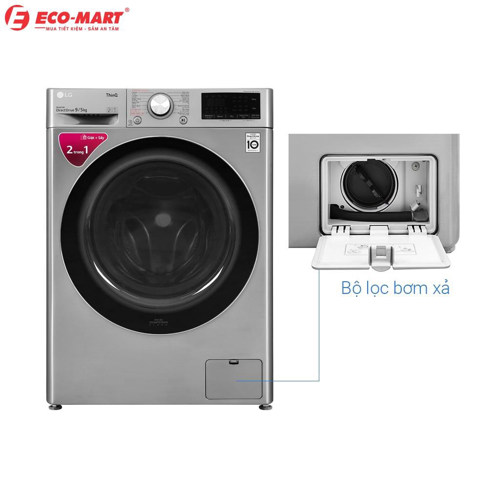 Máy giặt sấy Inverter 9 kg LG FV1409G4V Mới 2020