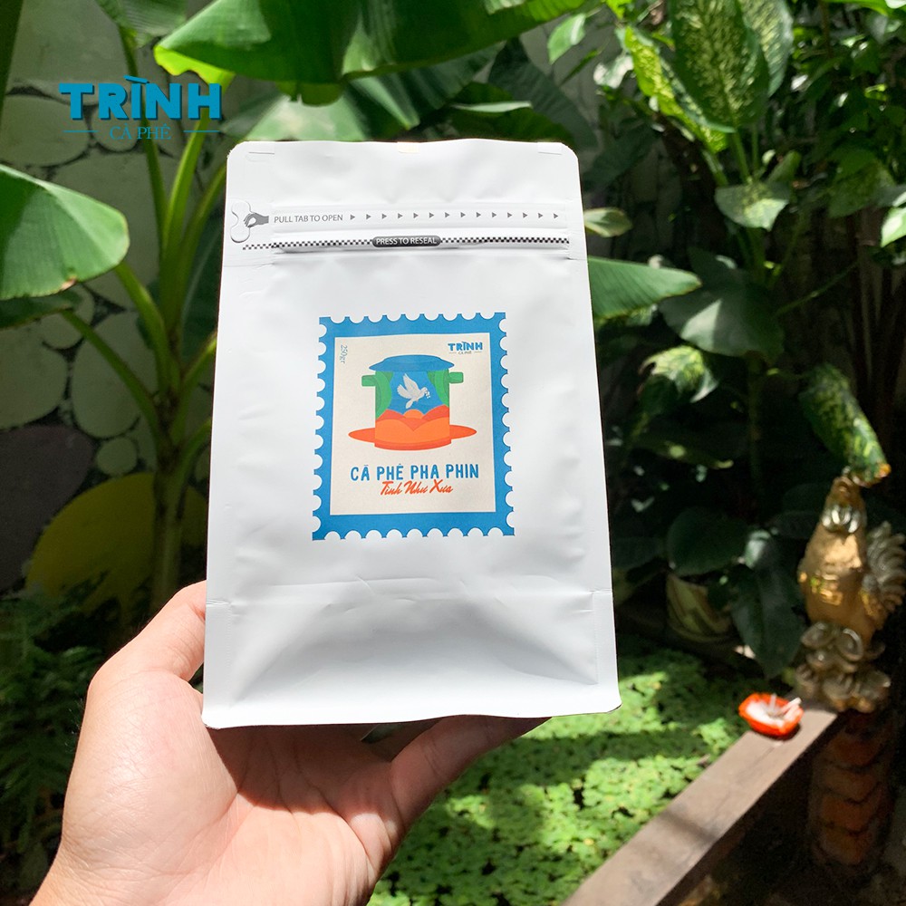 Cà phê bột nguyên chất Culi Robusta Arabica 250gr rang mộc vị truyền thống đậm đà thơm nồng, cafe pha phin từ Trình cà