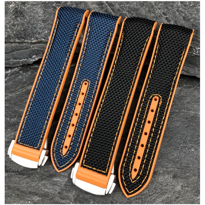 Dây Đeo Đồng Hồ Bằng Cao Su Silicone 20mm 22mm Cho Omega GMT Ocean Seamaster Diver 300