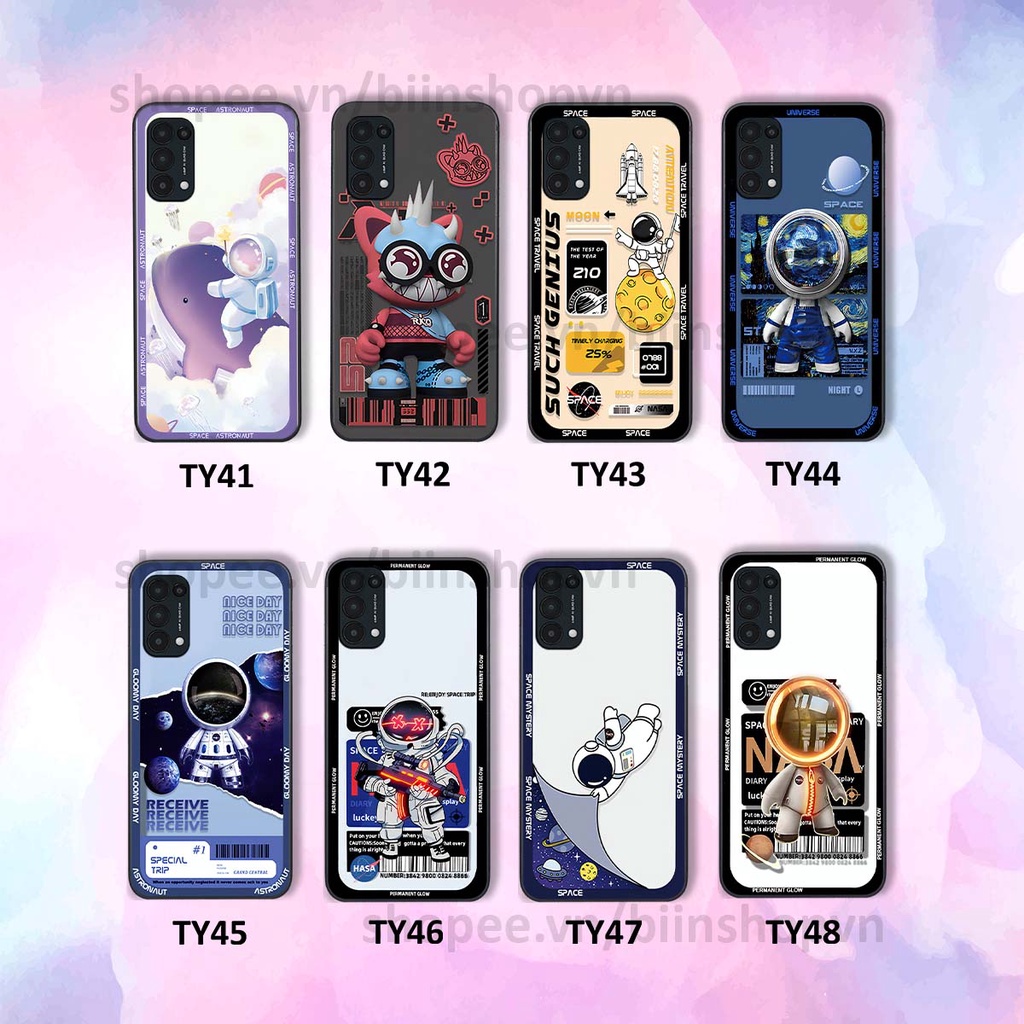 Ốp Oppo Reno5 4G / Reno5 5G / Reno 5 phi hành gia vũ trụ space.x siêu đẹp, thời trang