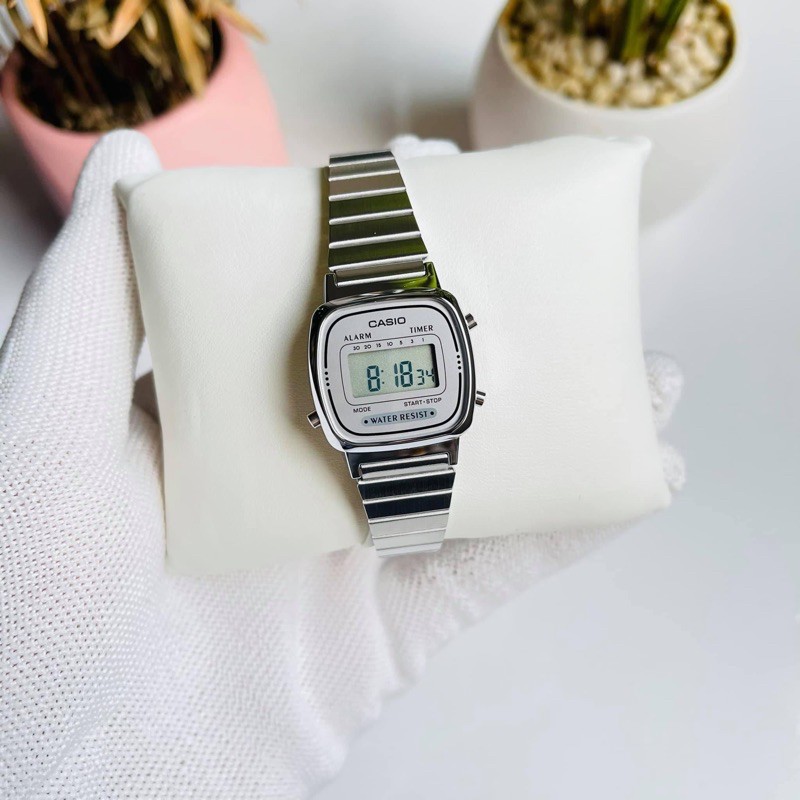 [SALE] Đồng hồ nữ dây thép không gỉ Casio Standard chính hãng Anh Khuê LA670WA-7DF (LA670WA-7SDF)