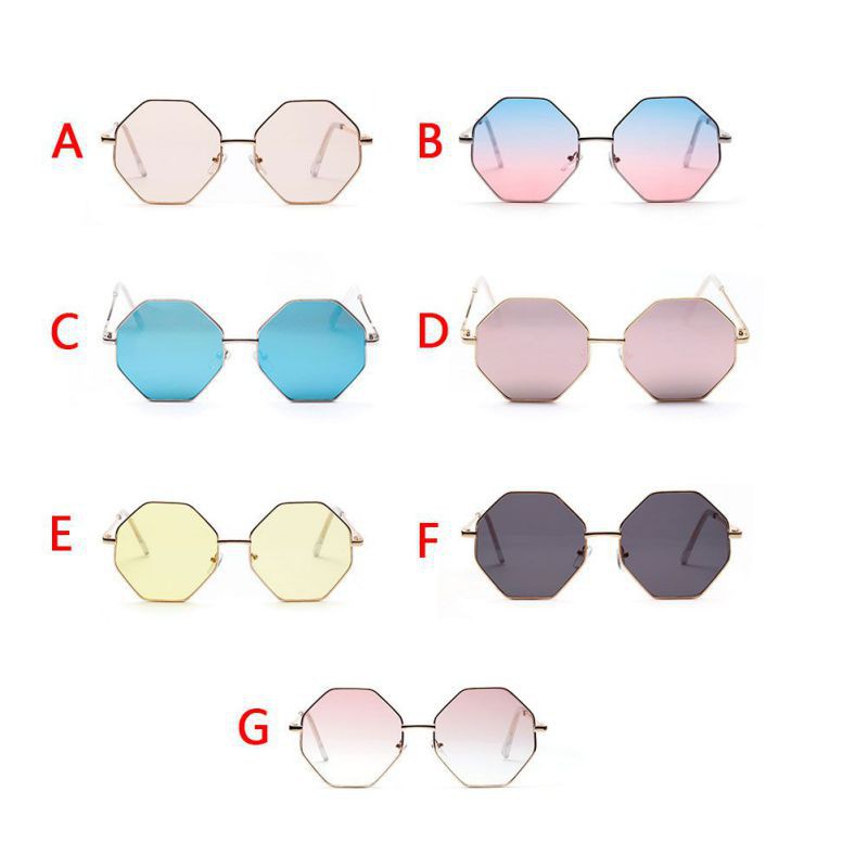 Kính mát thời trang chống tia UV400 gọng hình đa giác độc đáo cho nữ | BigBuy360 - bigbuy360.vn