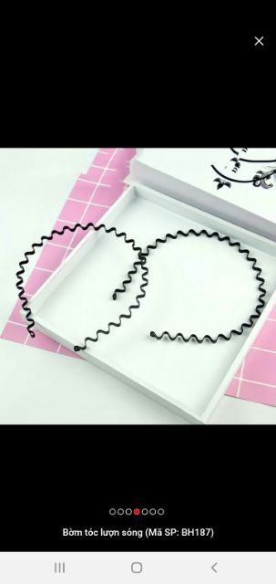 Sét 5 bờm tóc lượn sóng kim loại màu đen