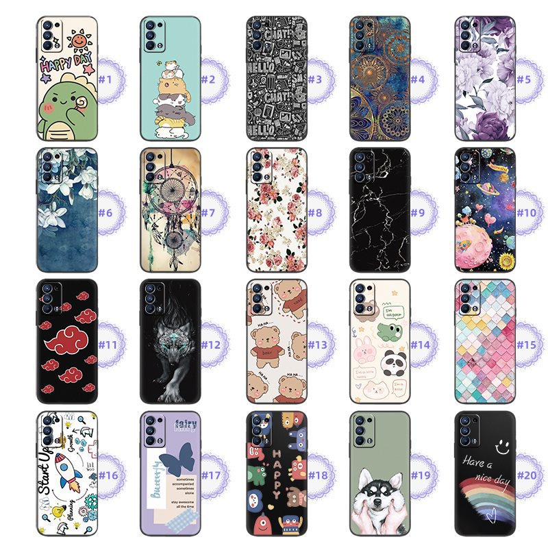 Ốp Điện Thoại TPU Dẻo Họa Tiết Hoạt Hình Dễ Thương Cho OPPO Reno6 Pro + Reno 6 Pro Plus 5G