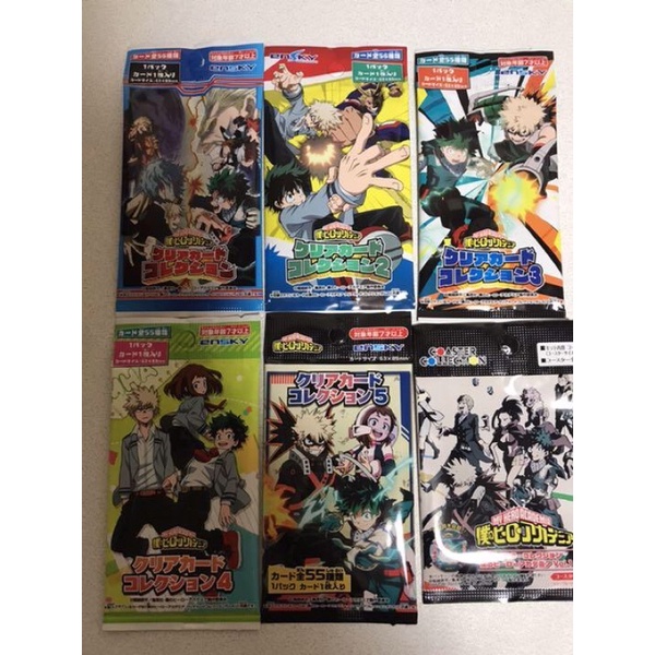 Pack Clear Card 4 My Hero Academia gói thẻ nhân phẩm random Học Viện Anh Hùng MHA