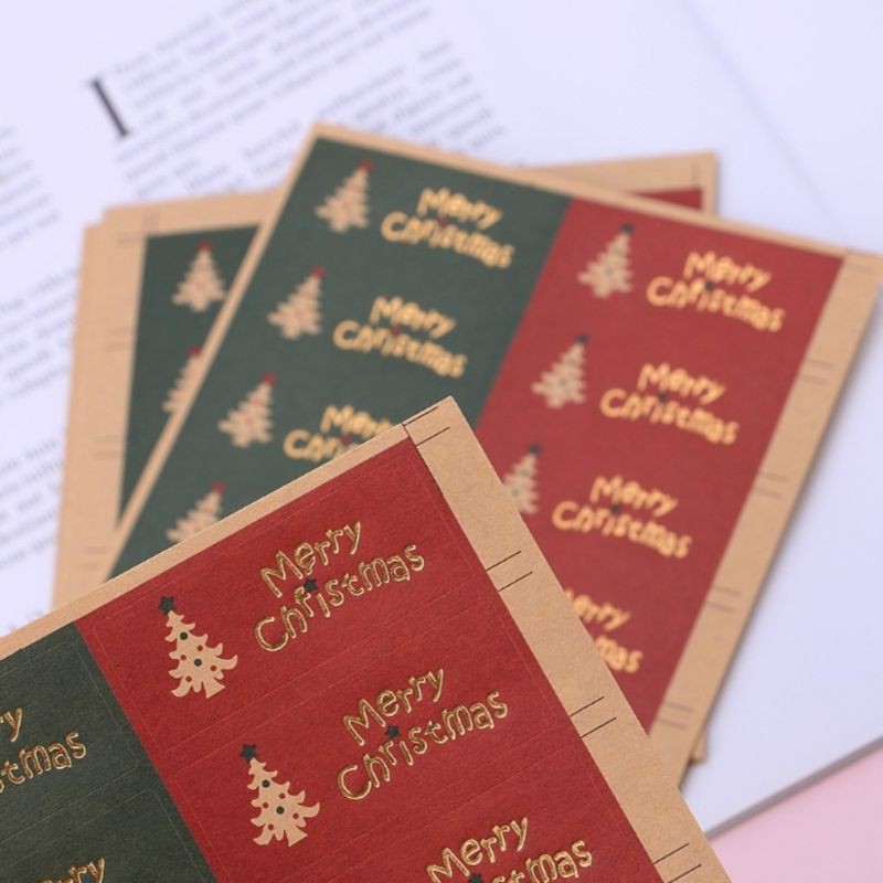 30 sticker Giáng Sinh - Nhãn dán cây thông Merry Christmas 🎄 Noel