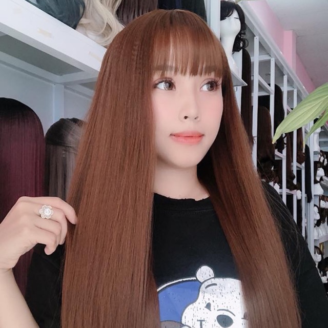 Tóc giả - nguyên đầu ( tặng kèm thêm lược chuẩn salon + lưới trùm trị giá 70k)