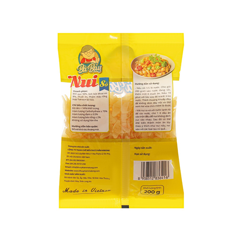 Nui sò Bà Bảy gói 200g