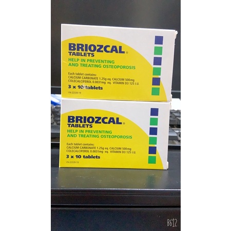 Briozcal hộp 30 viên nhập khẩu ÚC giúp bổ sung canxi, vitamin D3