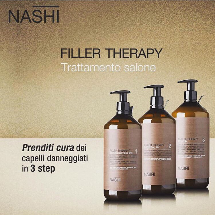 [Tách bộ bán lẻ] Bộ 3 phục hồi tóc hư tổn nặng Nashi Filler Therapy 1000ml*3, hiệu quả ngay lần dùng đầu tiên
