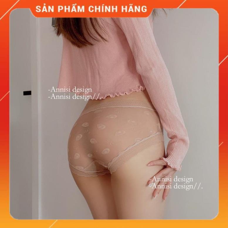 Quần Lót Nữ ❤️ Quần Lót Su Ren Xuyên Thấu Mềm Mại Thoáng Mát Đính Nơ 3226