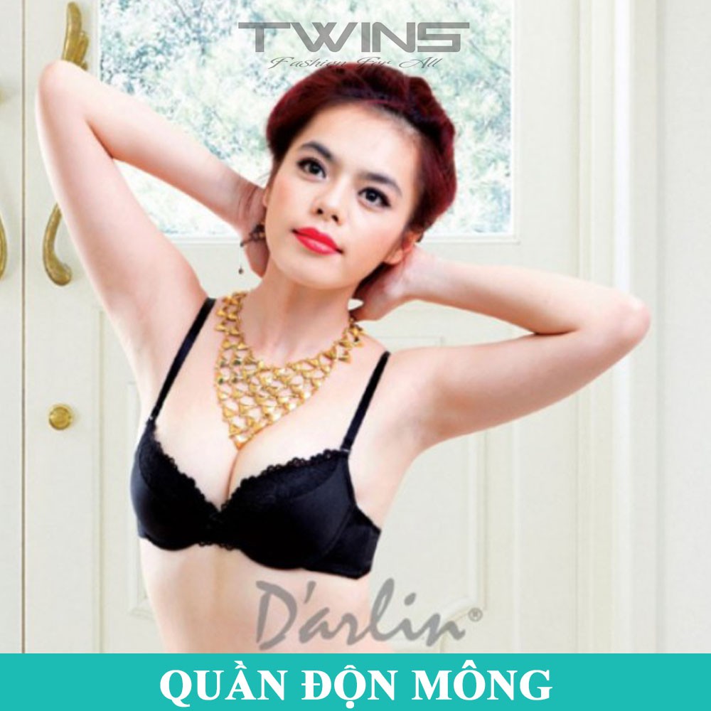 Áo lót nữ ren nâng ngực Darlin 105 mút cotton dày mềm mịn có gọng cúp xéo size 32-34-36-38