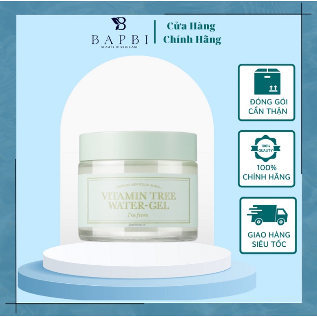 Kem Dưỡng Ẩm Vitamin Tree Water Gel Dưỡng Ẩm Và Kiểm Soát Dầu I'm From VitaminTree 75g