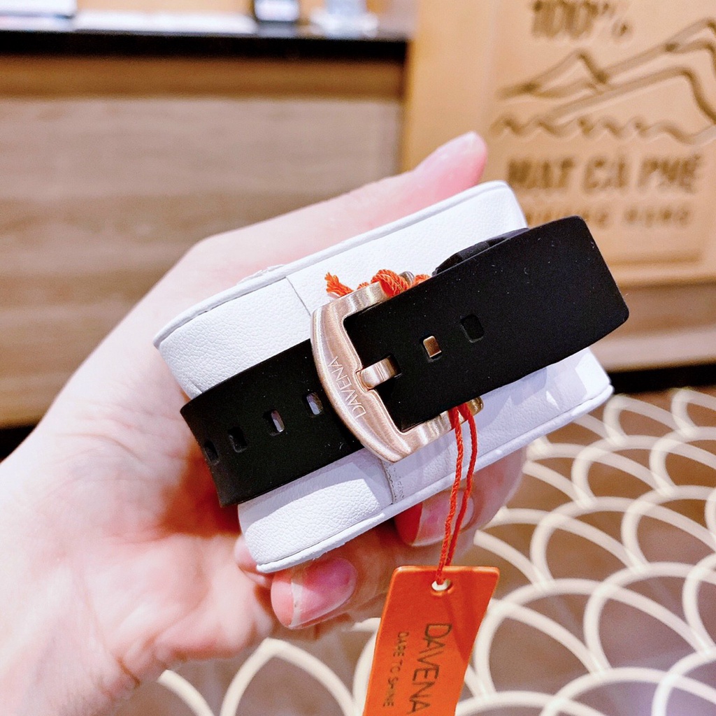 Đồng Hồ Nữ Davena D31562A Quartz , Dây Cao Su , Size 38x30mm