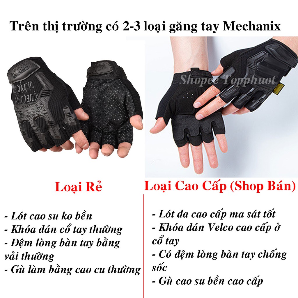 Găng tay nam nữ cụt ngón Mechanix Cao cấp chống nắng đi xe đạp xe máy đi phượt
