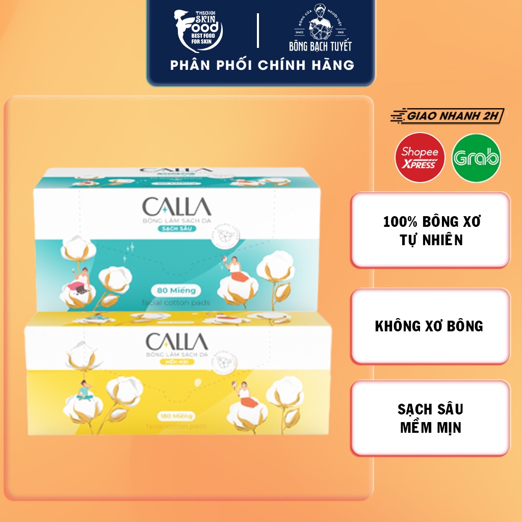 Bông Tẩy Trang Làm Sạch Da Bông Bạch Tuyết Calla Facial Cotton Pads